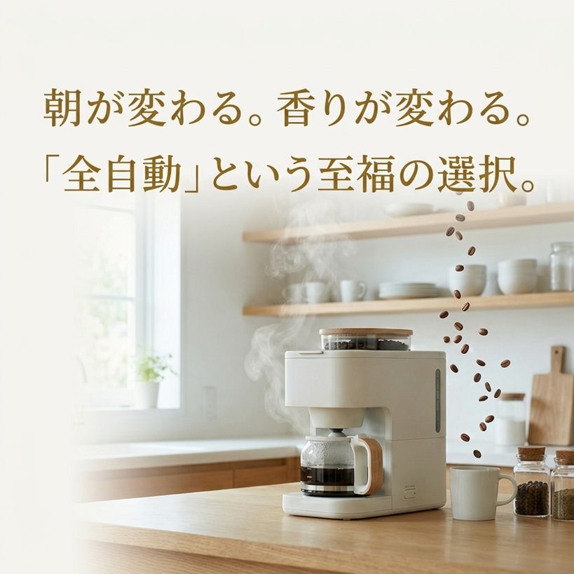 朝が変わる。 香りが変わる。 「全自動」という至福の選択。