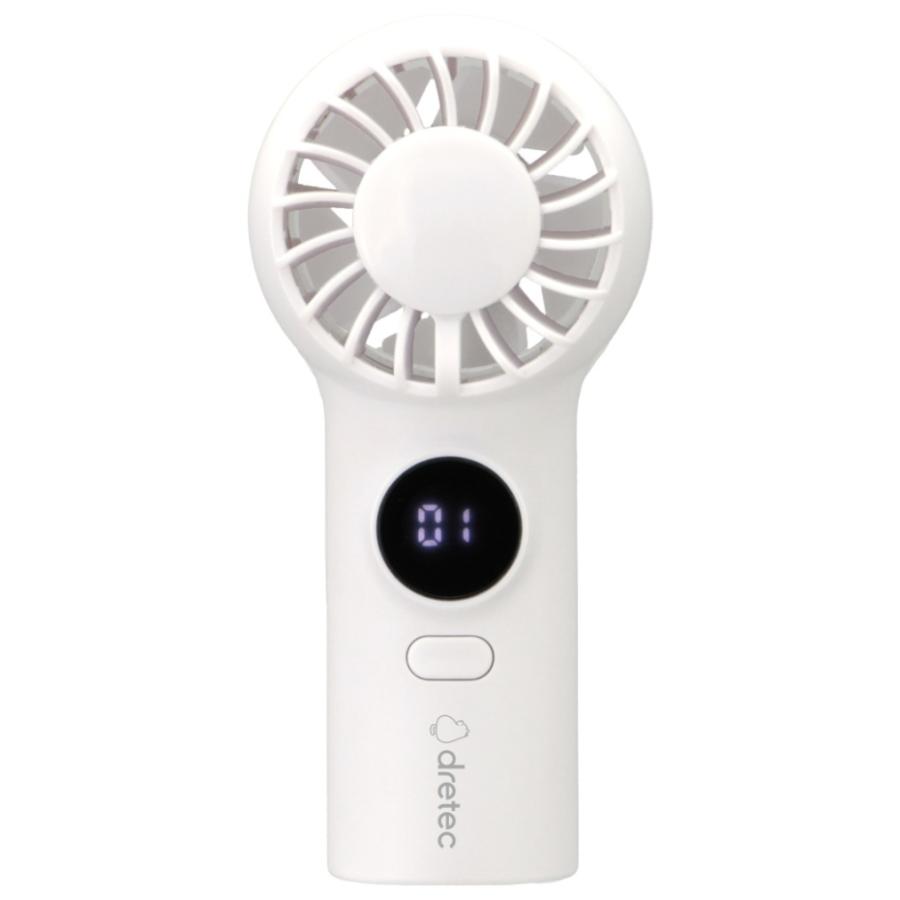 ドリテック DRETEC ホワイト てのひらハンディファン FN-207WT