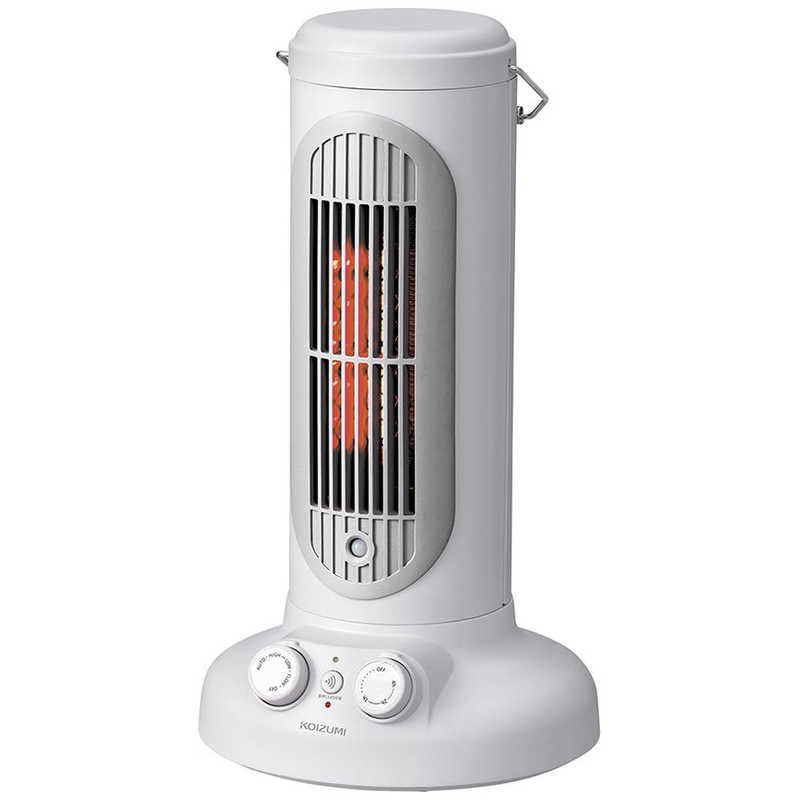 コイズミ KOIZUMI レトロセラミックヒーター グレイッシュホワイト KPH-1258/W