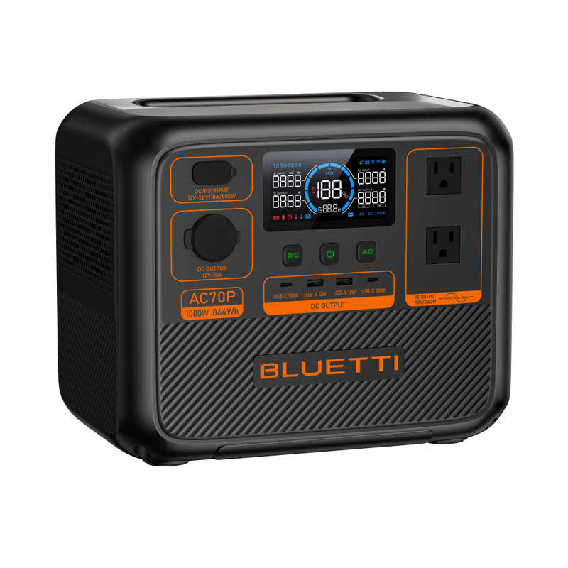 ブルーティ BLUETTI 小型ポータブル電源  864Wh 1000W AC70P