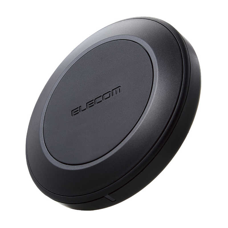 エレコム ELECOM ワイヤレス充電器 Qi認証 5W 卓上 滑り止めパッド ケーブル一体 おくだけ充電 ブルー W-QA25BU