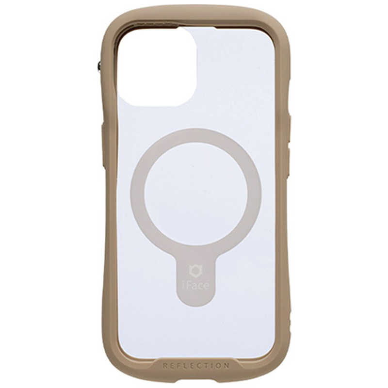 アイフェイス iFace HAMEE ［iPhone 15/14/13専用］iFace Reflection MagSynq 強化ガラスクリアケース iFace ベージュ 41-983454