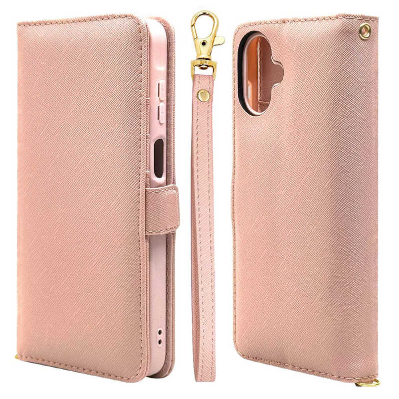 ラスタバナナ RastaBanana GALAXY A25 5G用ハンドストラップ付き手帳型ケース ライトピンク 8716GA25BHSLPK