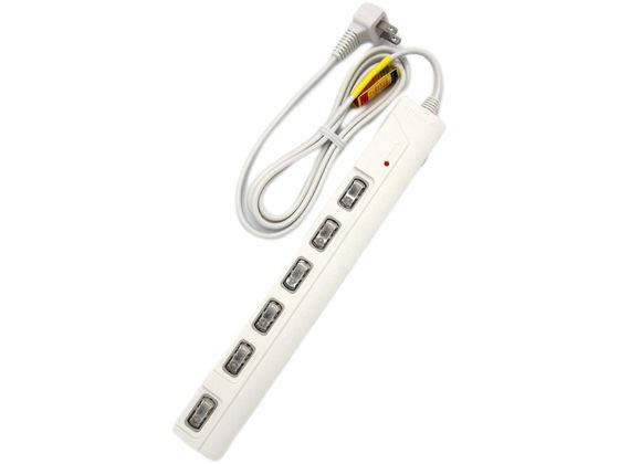 星光商事 電源タップ 6個口 1.5m LEDスイッチ付き 雷サージ付き SK-6SLED15W