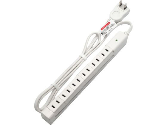星光商事 回転スリムタップ 雷ガード/マグネット付き 1m 6個口 白色 SK-6KRT01W
