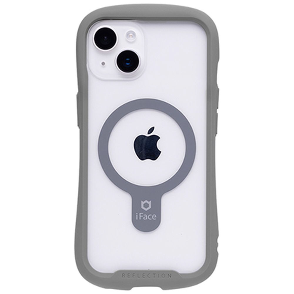 ハミィ HAMEE [iPhone 14専用]iFace Reflection Magnetic 強化ガラスクリアケース グレー 41-958728