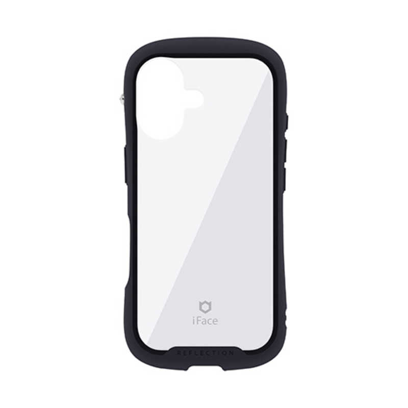 ハミィ HAMEE iPhone17用 強化ガラスクリアケース IFACE REFLECTION ブラック 41-182875