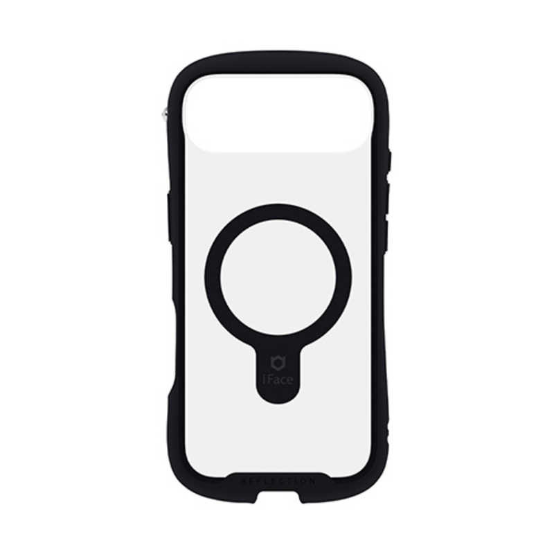 ハミィ HAMEE iPhone Air用MagSynq強化ガラスクリアケース iFace Reflection ブラック 41-183292