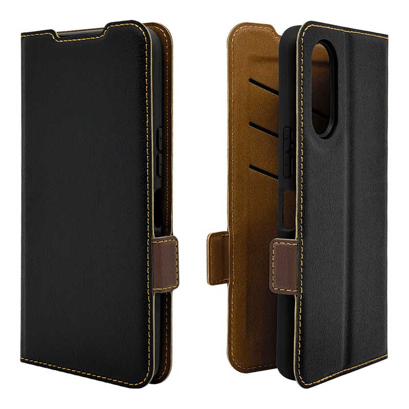 ラスタバナナ RastaBanana arrows We2(F-52E/FCG02)用薄型手帳サイドマグネットケース ブラック×ブラウン 7975ARWE2BSMBKB