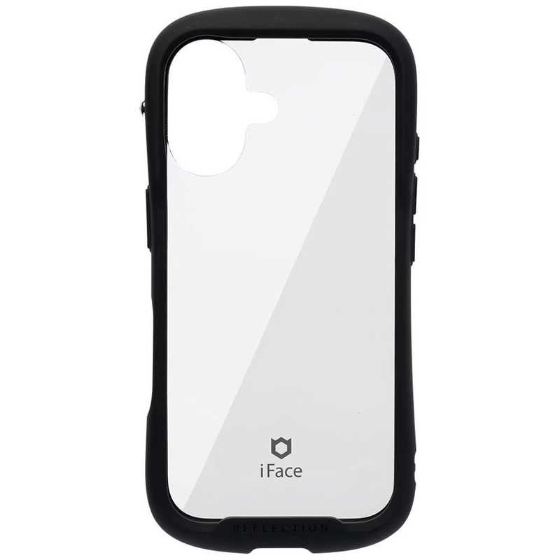 ハミィ HAMEE iPhone 16用強化ガラスクリアケース IFACE REFLECTION ブラック 41-979617