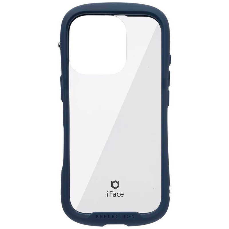 ハミィ HAMEE iPhone 16 Pro用強化ガラスクリアケース IFACE REFLECTION ネイビー 41-979693