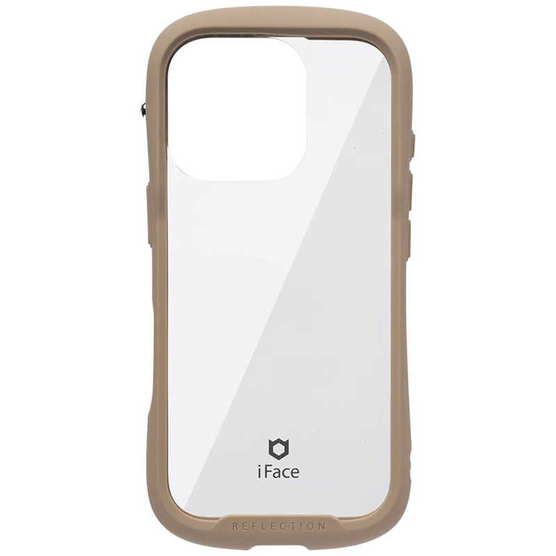 ハミィ HAMEE iPhone 16 Pro用強化ガラスクリアケース IFACE REFLECTION ベージュ 41-979709
