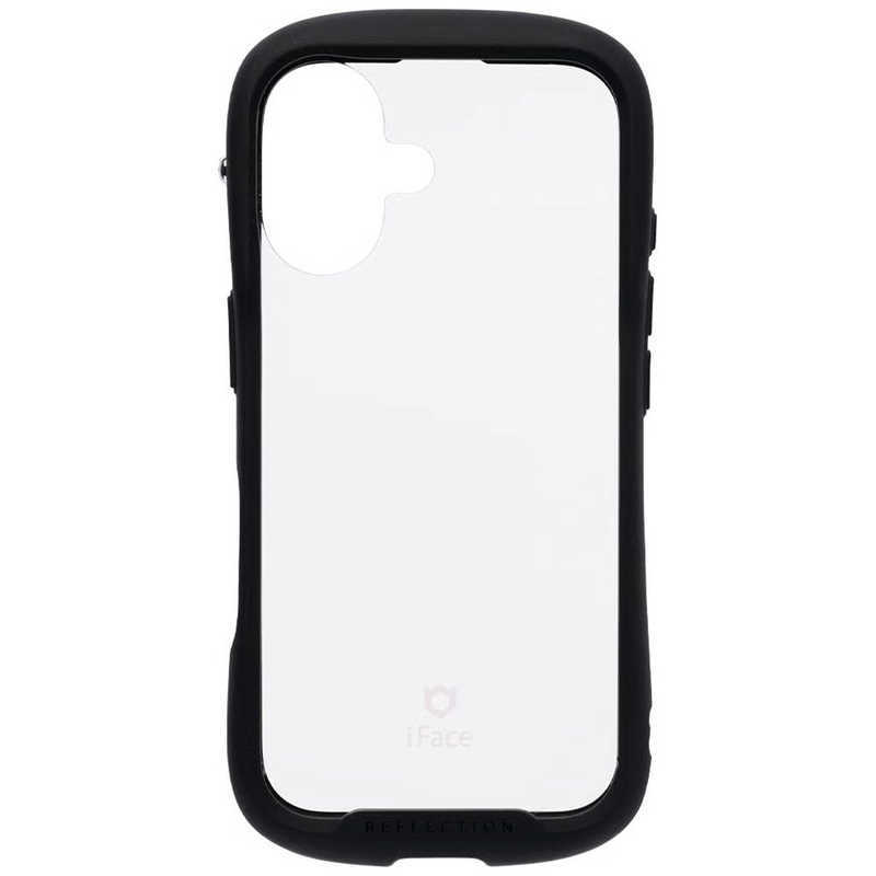 ハミィ HAMEE iPhone 16用強化ガラスクリアケース IFACE REFLECTION FROST ブラック 41-979938