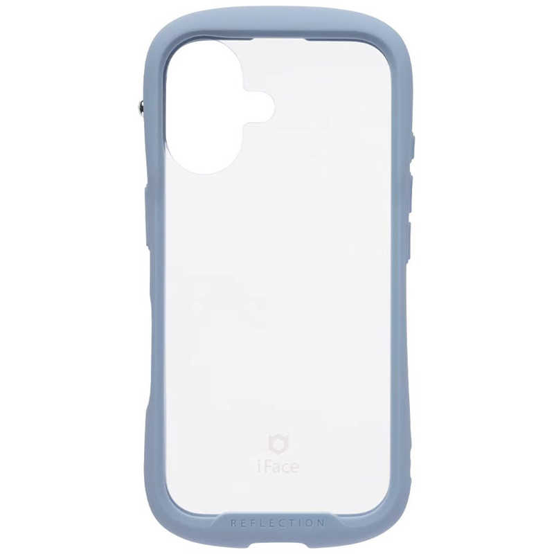 ハミィ HAMEE iPhone 16用強化ガラスクリアケース IFACE REFLECTION FROST ペールブルー 41-979969