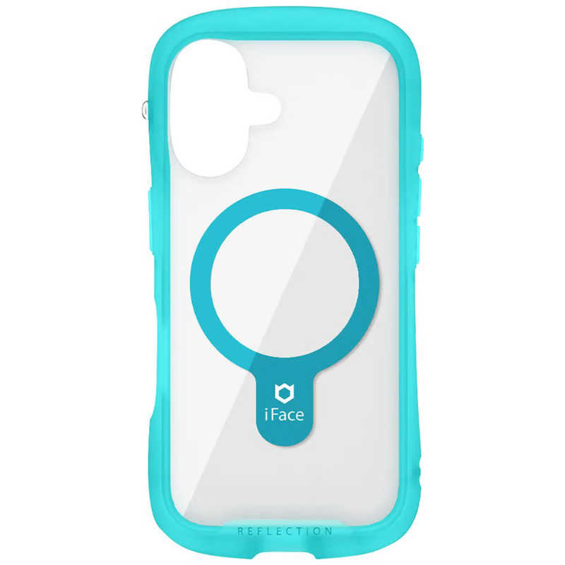 ハミィ HAMEE iPhone 16用MAGSYNQ強化ガラスクリアケース I FACE REFLECTIONNEO クリアブルー 41-980217