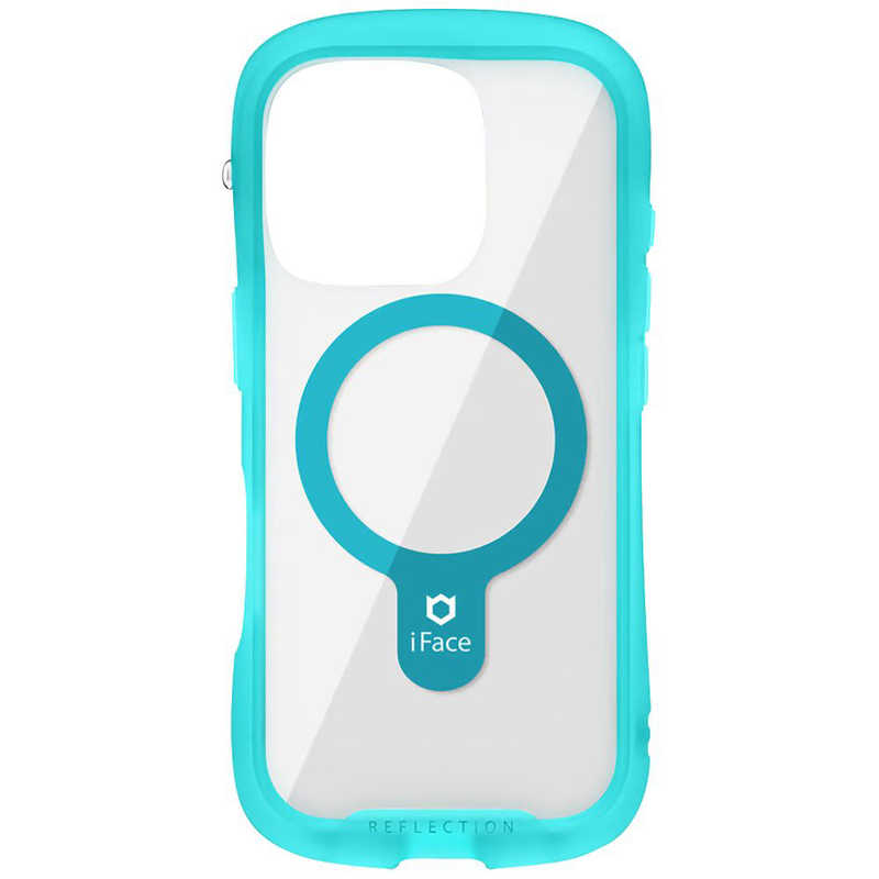 ハミィ HAMEE iPhone 16 Pro用MAGSYNQ強化ガラスクリアケース I FACE REFLECTIONNEO クリアブルー 41-980255