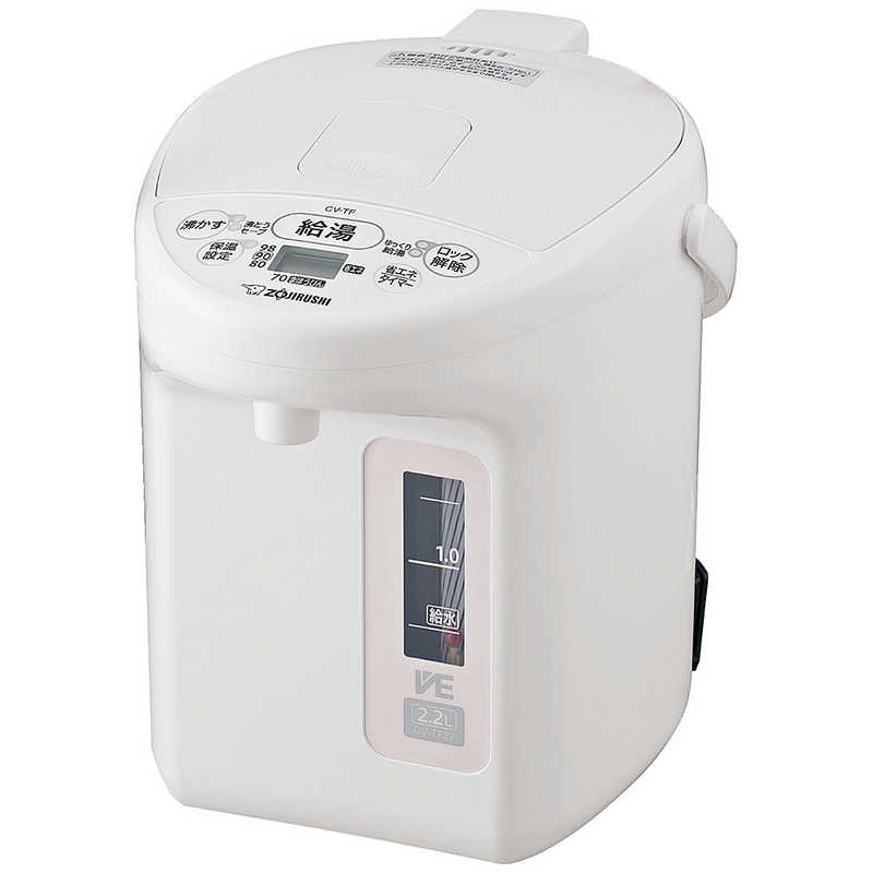 象印 ZOJIRUSHI  VE電気ポット(2．2L) 優湯生 ホワイト CV-TF22-WA