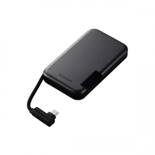 エレコム ELECOM 外付けポータブルSSD 1TB マグネット付き USB-Cケーブル一体型 ブラック ESD-EPB1000GBK