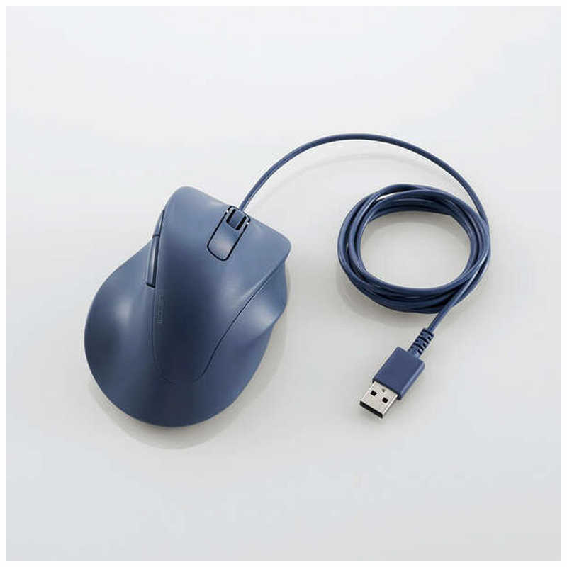 エレコム ELECOM マウス EX-G Mサイズ 抗菌 [BlueLED /有線 /5ボタン /USB] ブルー M-XGM30UBSKBU