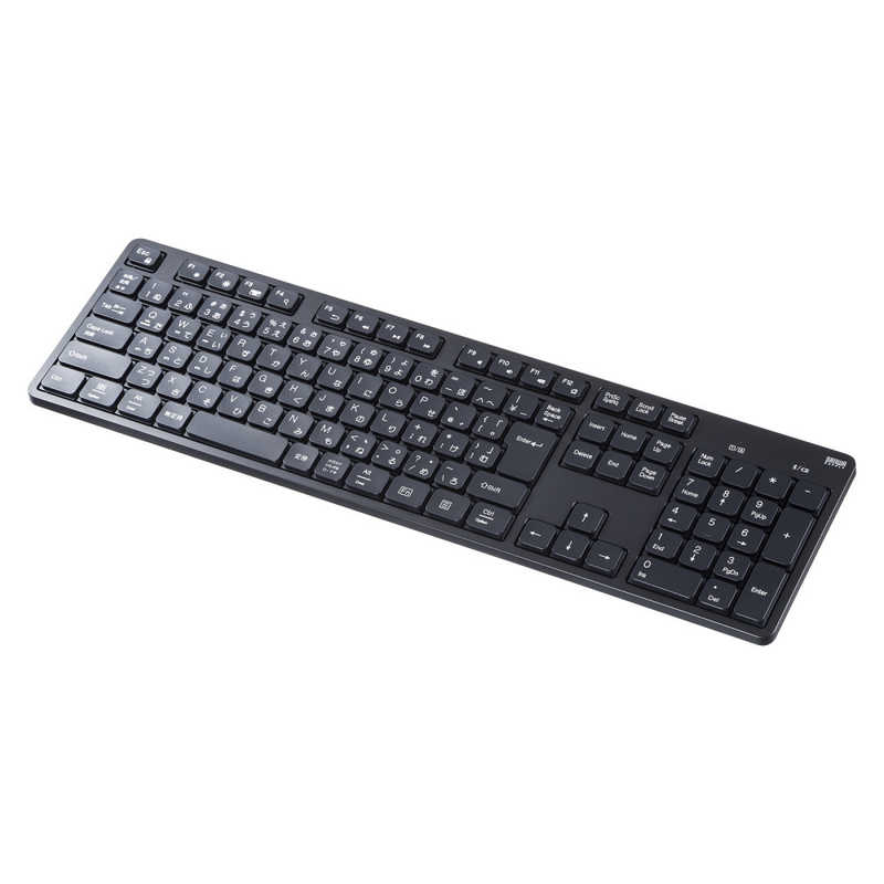 サンワサプライ SANWA SUPPLY 静音Bluetoothキーボード テンキーあり / SANWA SUPPLY Silent Bluetooth Keyboard with Numeric Keypad SKB-BT37BK