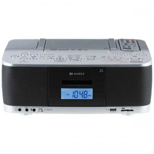 【SALE】東芝 TOSHIBA CDラジオカセットレコーダー ワイドFM対応 シルバー TY-CDX92-S