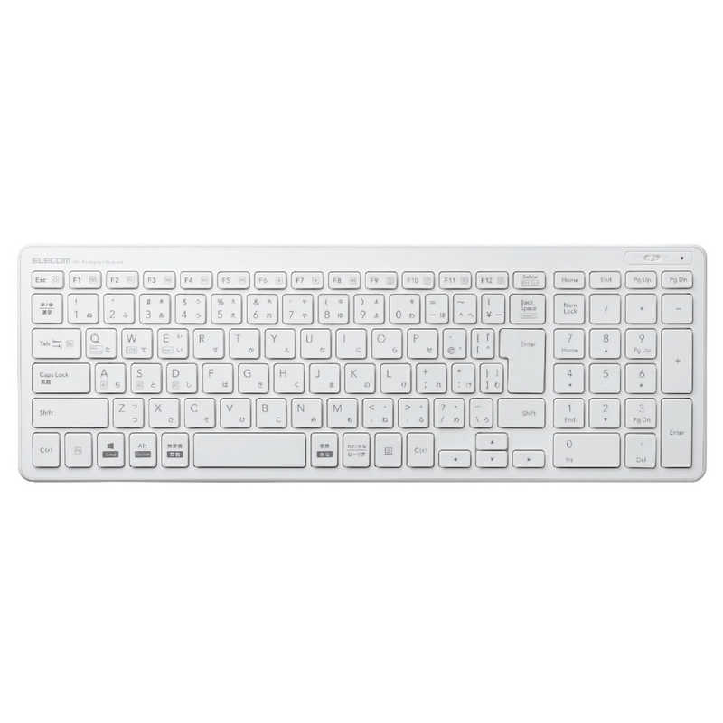 エレコム ELECOM Bluetooth超薄型コンパクトキーボード TK-FBP101WH