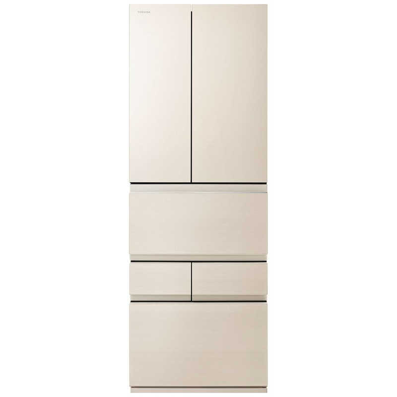 東芝 TOSHIBA 冷蔵庫 508L 6ドア 観音開き VEGETA グレインアイボリー GR-A510FZ-UC(大型)