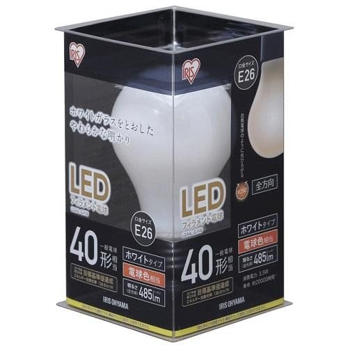 【SALE】アイリスオーヤマ IRISOHYAMA 調光器非対応LED電球 一般電球形・全光束485lm 電球色・口金E26 LDA4L-G-FW