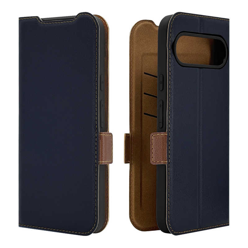 ラスタバナナ RastaBanana GOOGLE Pixel 10 Pro XL用薄型手帳サイドマグネットケース ネイビー＊ブラウン 9155P10PXLBSMNVB