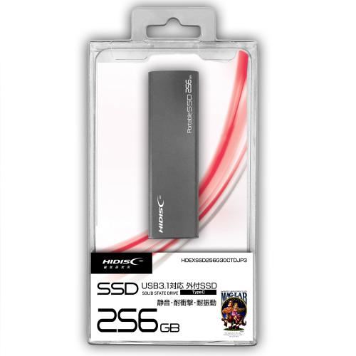 【SALE】ハイディスク HIDISC USB3.1 Type-C対応外付けSSD 256GB HDEXSSD256G30CJP3