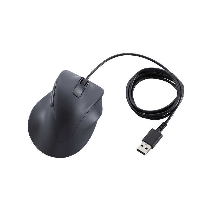 エレコム　ELECOM 有線マウス 静音 抗菌 5ボタン Sサイズ Windows Mac ChromeOS対応 医師監修 EX-G ブラック M-XGS30UBSKCBK
