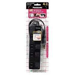 Panasonic 配線器具 ザ・タップ Z ACアダプター対応 4個口 2m ブラック WHS25249BP パナソニック