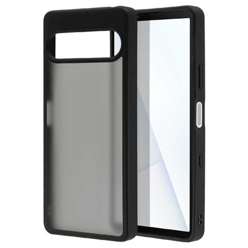 ラスタバナナ Xperia 10 VII用ハイブリッドケース TPU×PC ブラック＊フロストブラック 9235XP107HPFBK