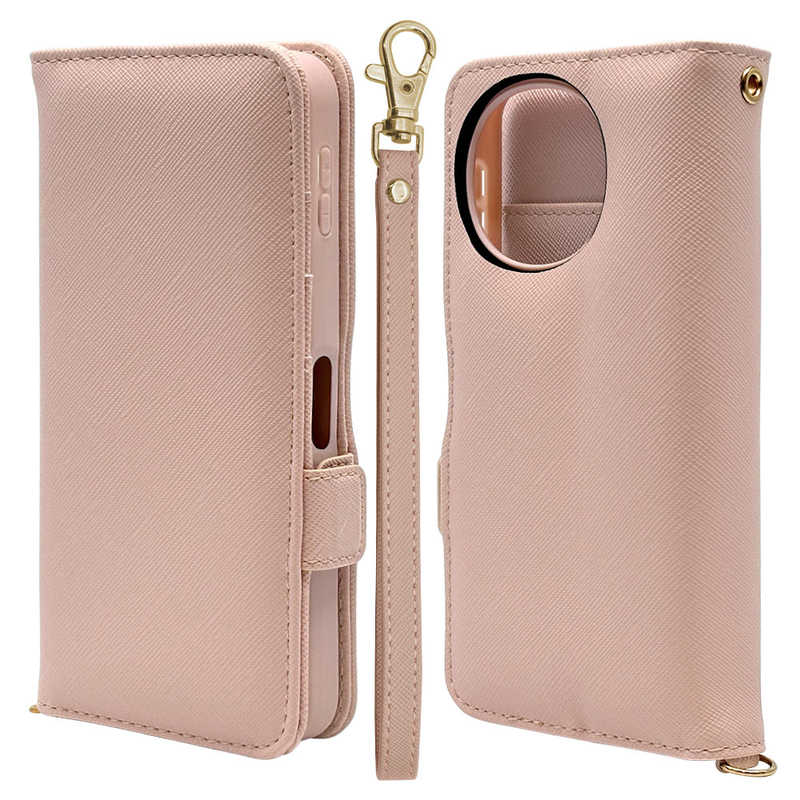 ラスタバナナ AQUOS SENSE10/9用 ハンドストラップ付き手帳型ケース ライトピンク 9248AS10BHSLPK