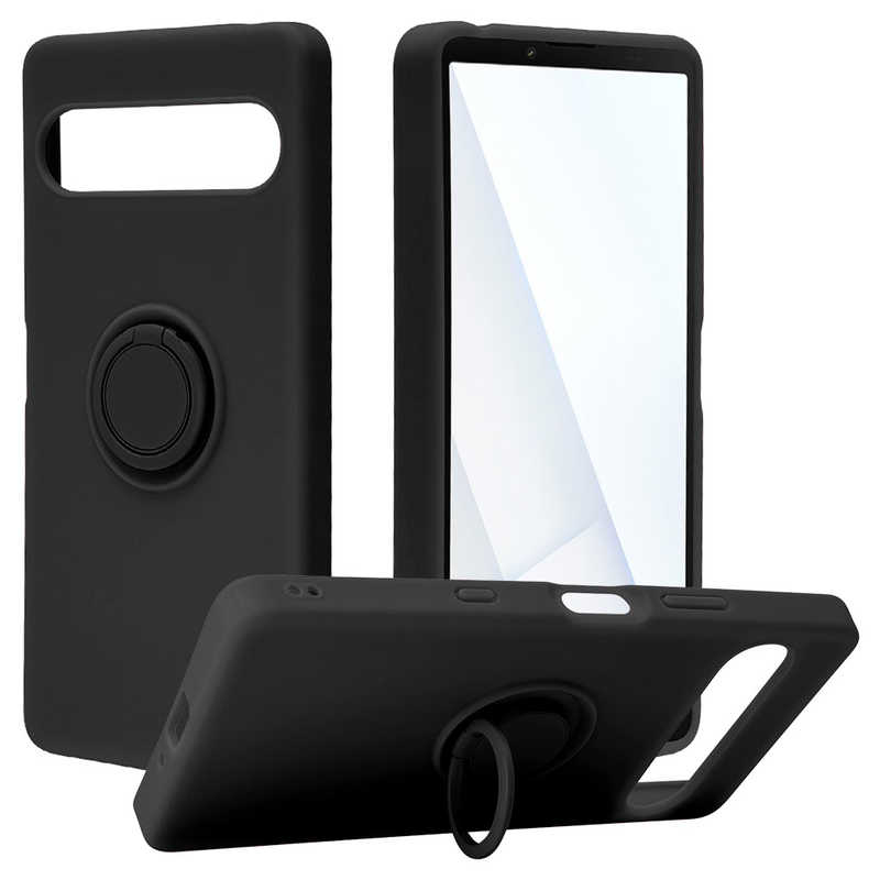 ラスタバナナ Xperia 10 VII用TPUリングケース ブラック 9268XP107TPRBK