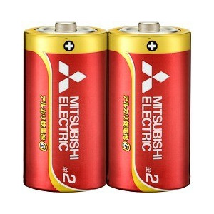 【SALE】MITSUBISHI アルカリ乾電池単2形2本パック LR14GD/2S 三菱