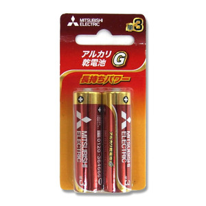 【SALE】MITSUBISHI アルカリ乾電池単3形2本パック LR6GD/2BP 三菱