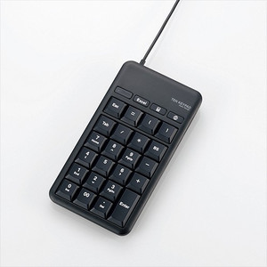 ELECOM テンキーボード 有線 USBポート ホットキー付 メンブレン式 ブラック TK-TCM015BK エレコム