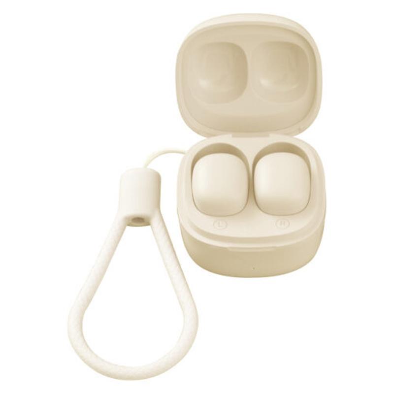 セイワ Bluetooth ステレオミニイヤホン ベージュ ver.5.1 USBケーブル 充電ケース スマートフォン スマホ BTW123