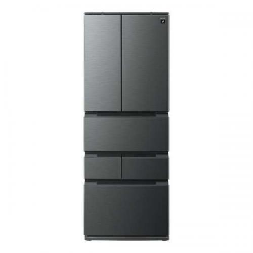 シャープ SHARP 冷蔵庫 457L 6ドア 観音開き ダスクダークメタル SJ-MF46P-H