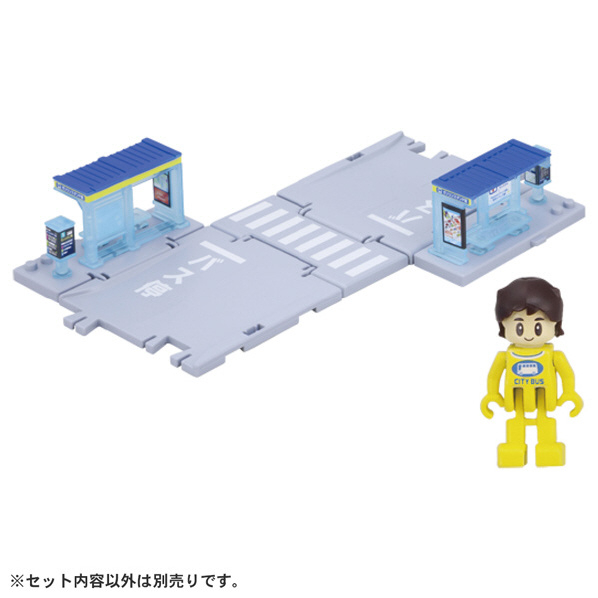 タカラトミー トミカワールド トミカタウン バス停(乗客付き) ﾄﾐｶﾀｳﾝﾊﾞｽﾃｲｼﾞﾖｳｷﾔｸﾂｷ