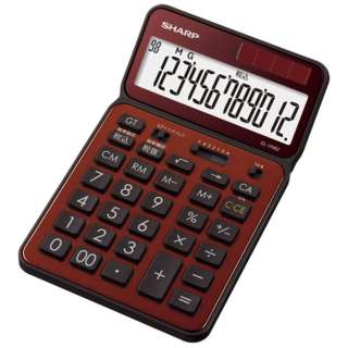 【SALE】シャープ SHARP カラー・デザイン電卓 電卓50周年記念モデル ナイスサイズタイプ 12桁 ブラウン EL-VN82-TX