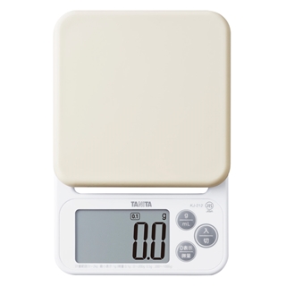 【SALE】TANITA デジタルクッキングスケール 2kg ホワイト KJ-212-WH タニタ