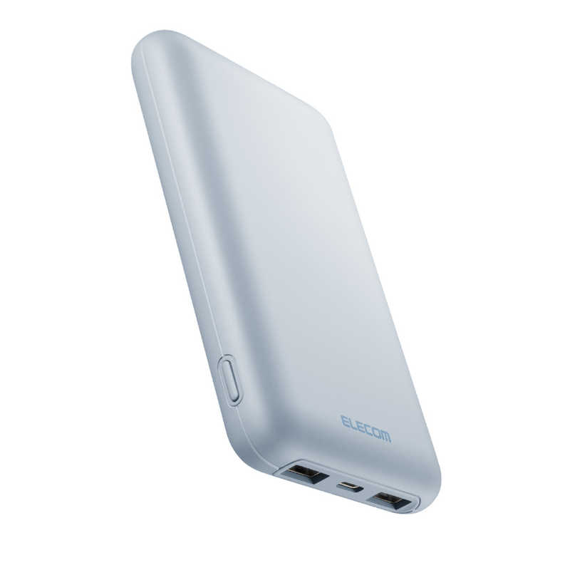 エレコム ELECOM 薄型コンパクトモバイルバッテリー(10000mAh/20W/C×1+A×2) ブルー DE-C44-10000BU