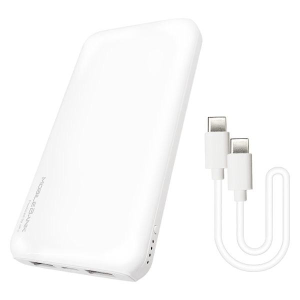 エアージェイ air-j モバイルバッテリーSlim ＆ Powerful 10000mAh WH MB-GD10000WH