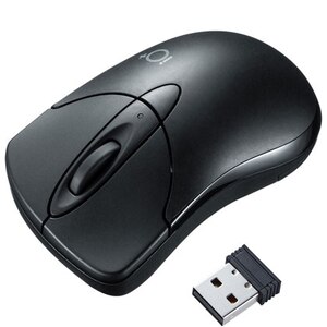 サンワサプライ 静音ワイヤレスブルーLEDマウス イオプラス ブラック MA-IPWBS302BK