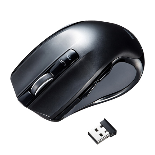 サンワサプライ ワイヤレスブルーLEDマウス MA-WBL38BK