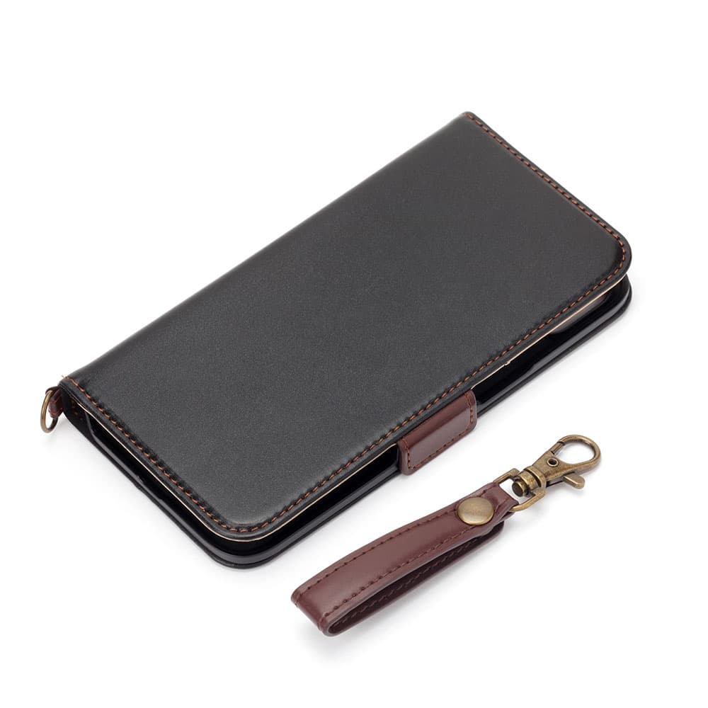 PGA iPhone 14 6.1インチ フリップカバー ブラック Premium Style ブラック PG-22KFP02BK