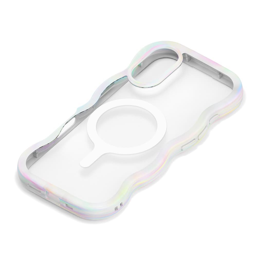 PGA iPhone 17用MagSafe ウェーブケース ホワイト PG-25AMW04WH