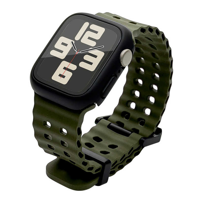 ラスタバナナ RastaBanana Apple Watch 44/45/46/49mm シリコンバンド カーキ RBLAW4407KH